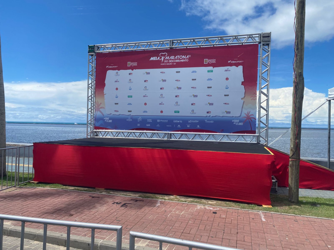 Estrutura grandiosa é um dos destaques da Meia Maratona de Porto Seguro