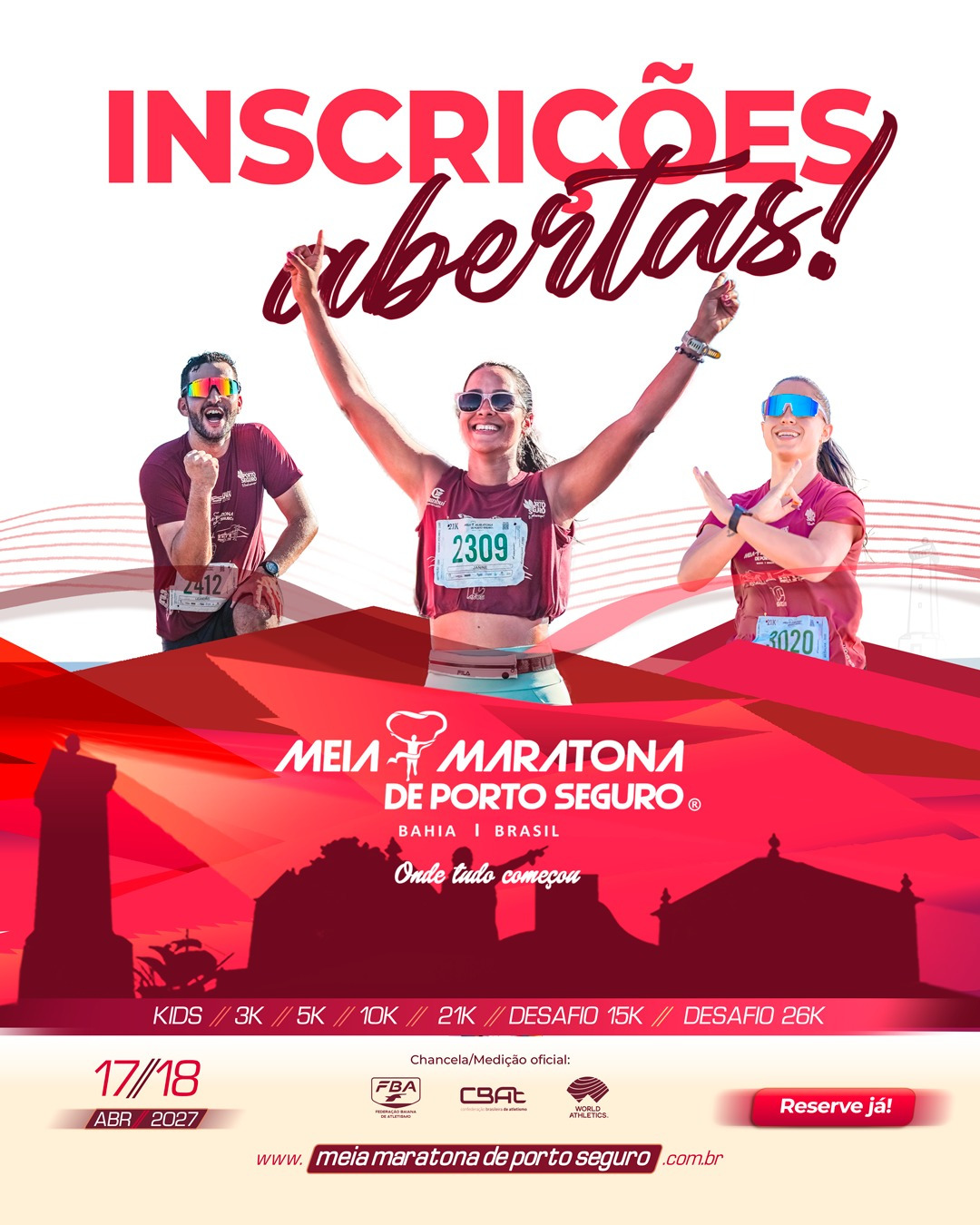 Meia Maratona de Porto Seguro abre inscrições com lotes promocionais